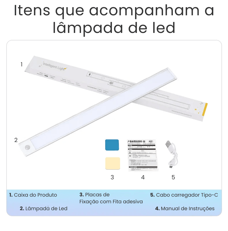 Lâmpada de LED Sem Fio Acionada Por Movimento IntelligentLight© - Conectta Web