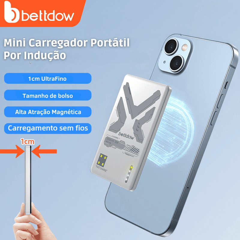 Carregador Portátil Magnético por Indução Bettdow®