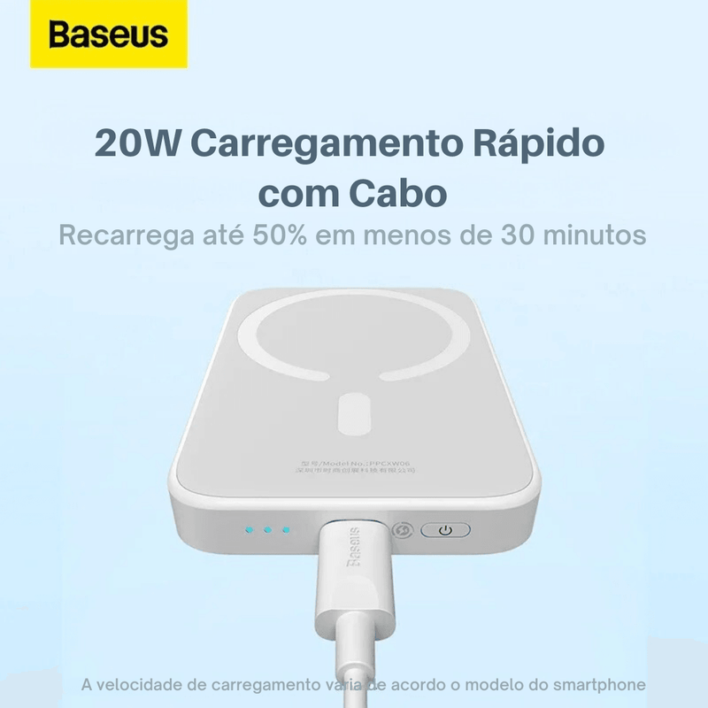 Carregador Portátil Magnético por Indução Baseus® - Conectta Web