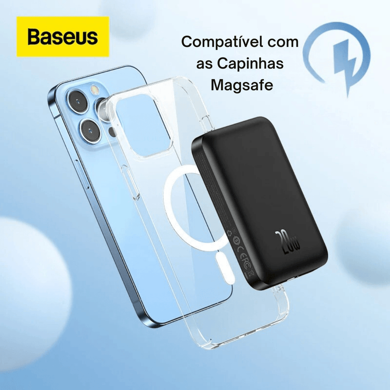 Carregador Portátil Magnético por Indução Baseus® - Conectta Web