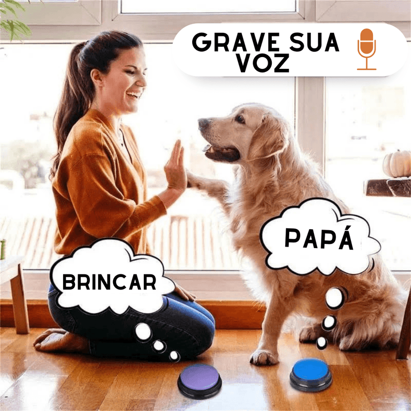 Ensine seu Pet a Falar - Botões Graváveis | Para Cachorro - Conectta Web