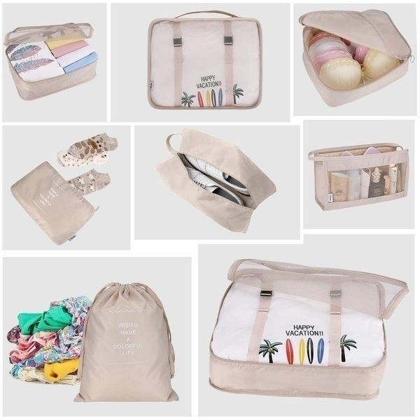 KIT 8 Bolsas Organizadoras á Prova D'água Para Viagem - Conectta Web